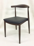 Walnut  Black seat Durable Wood Grain Metal Frame