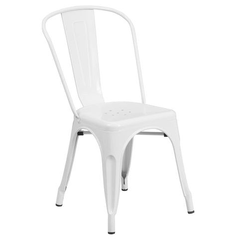 Metal Chairs Model MC81 White